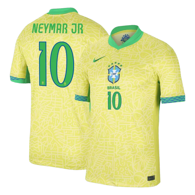 Neymar Jr. #10 Maglia Home Brasile 2024 - Giallo